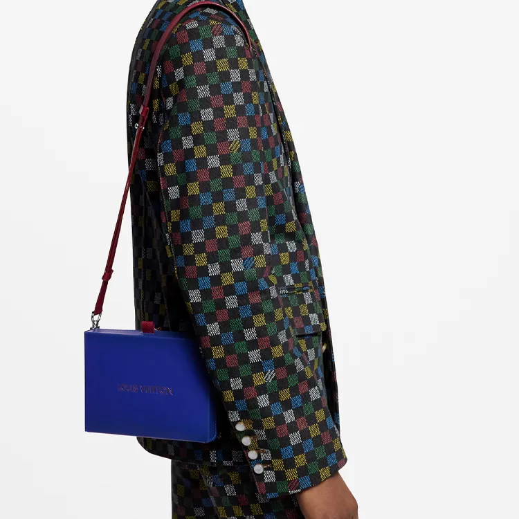 LOUIS VUITTON Shopper Clutch Blue-6