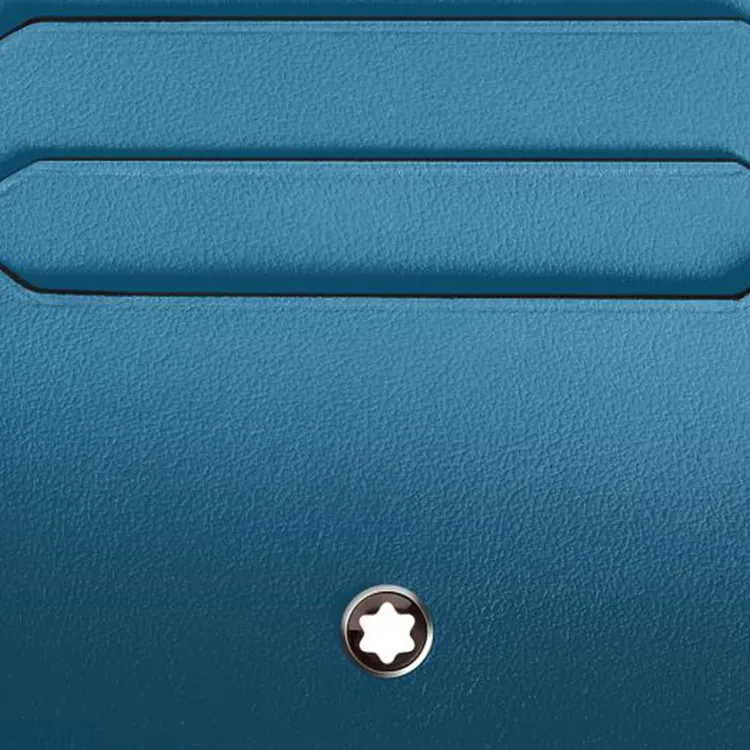 MONTBLANC Meisterstuck Grain Cow Leather Card Holder Men's Ink Smoky Blue-3