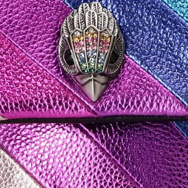 Kurt Geiger London Lambskin Shoulder Bag With Cell Phone Pouch Women's Pink & Multicolor-4