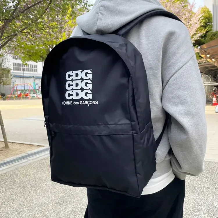 CDG Polyester Backpack Regular Men's Black-5