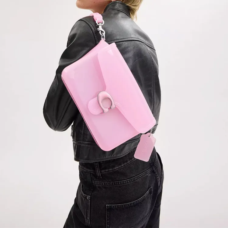 COACH Polyvinyl Chloride Jelly Bag, Shoulder Bag, Crossbody Bag Small Size Women's Bright Pink-7