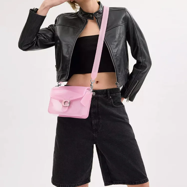COACH Polyvinyl Chloride Jelly Bag, Shoulder Bag, Crossbody Bag Small Size Women's Bright Pink-6