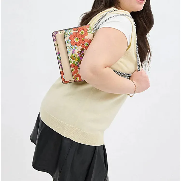 COACH Klare Cow Leather Shoulder Bag Crossbody Bag Small Size Women's Ivory White-4