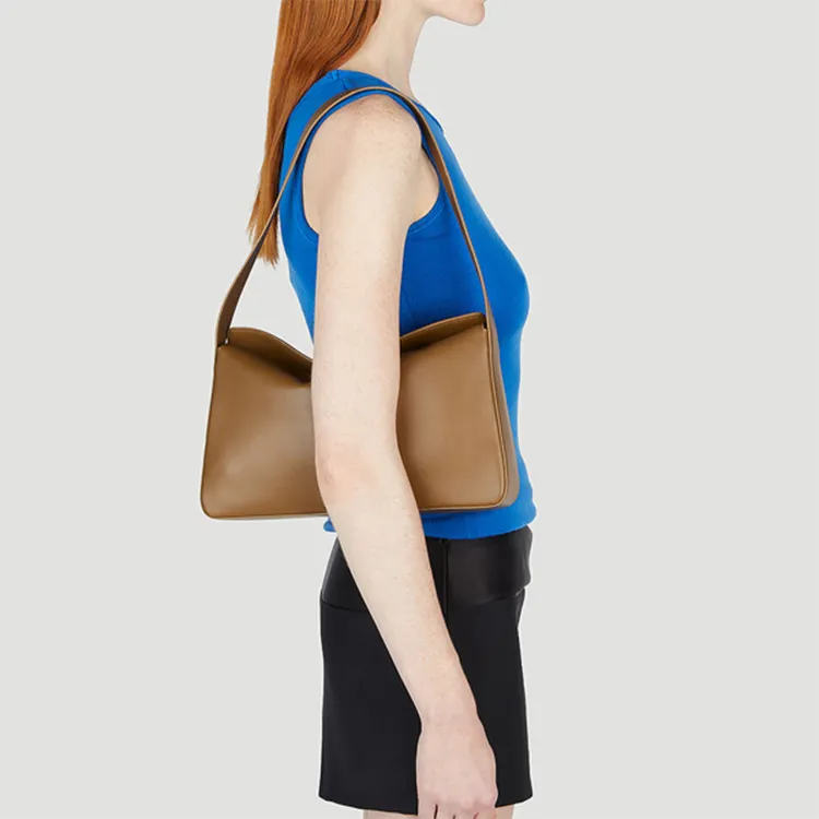Balenciaga Leather Handbag Shoulder Bag Women's Brown-5