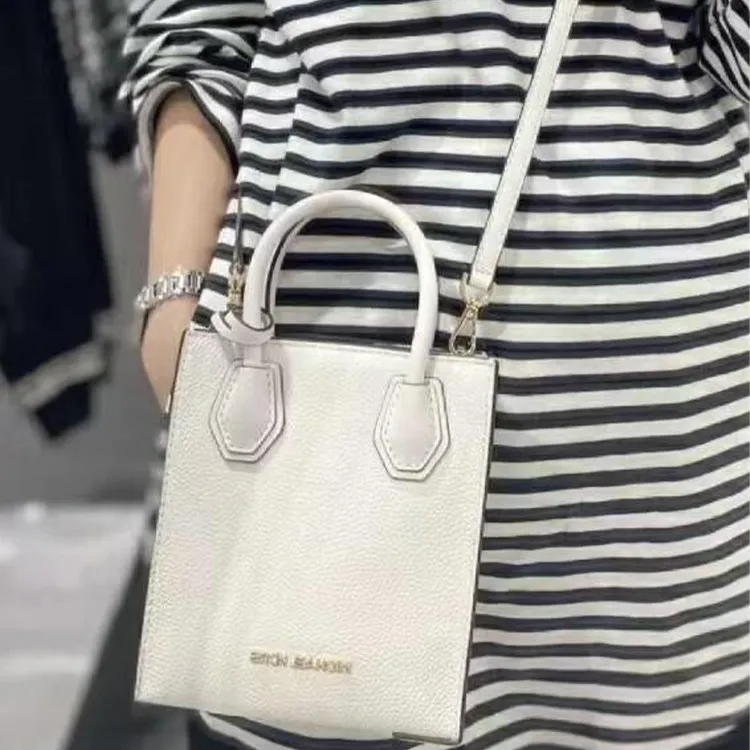 MICHAEL KORS Mercer Cow Leather Portable Crossbody Bag, Shoulder Bag Mini Women's Light Sand-2