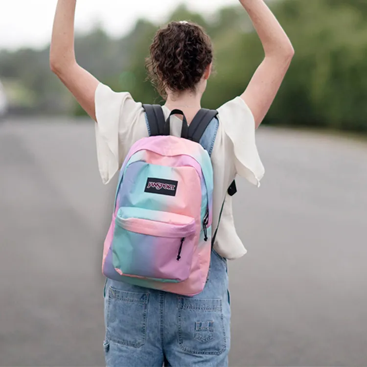 JanSport Polyester Backpack Medium Size Women's Multicolor-4
