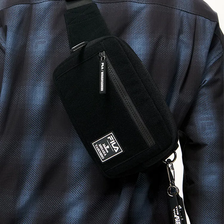 FILA Fabric Crossbody Bag, Fanny Pack Regular Unisex Jet Black-3