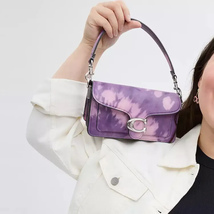COACH Tabby Smooth Leather Handbag Shoulder Bag Women's Purple-4