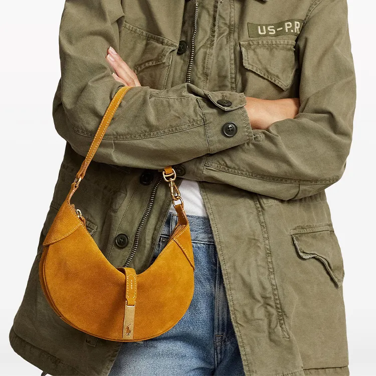 Polo Ralph Lauren Mini Polo ID Suede Shoulder Bag-5