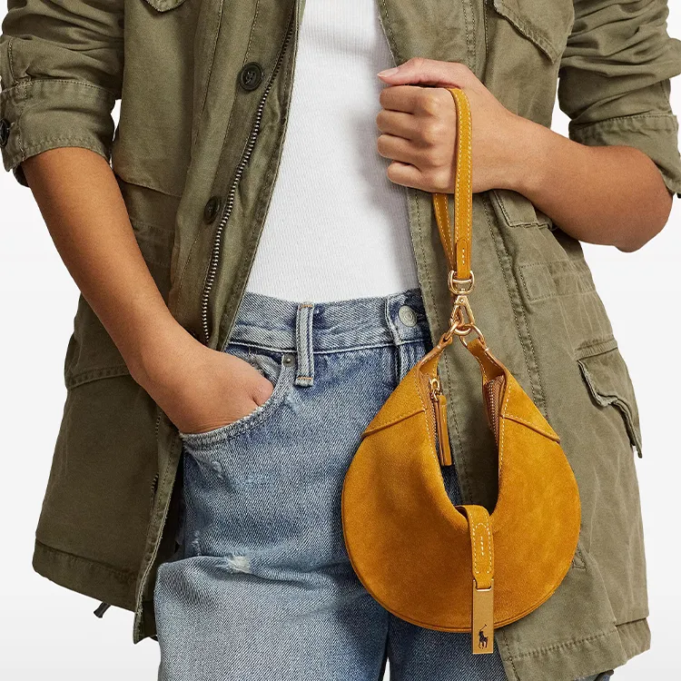 Polo Ralph Lauren Mini Polo ID Suede Shoulder Bag-4