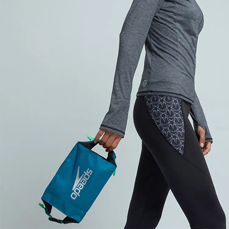 Speedo Polyester Swim Bag Unisex Blue & Black/Black & Green-4