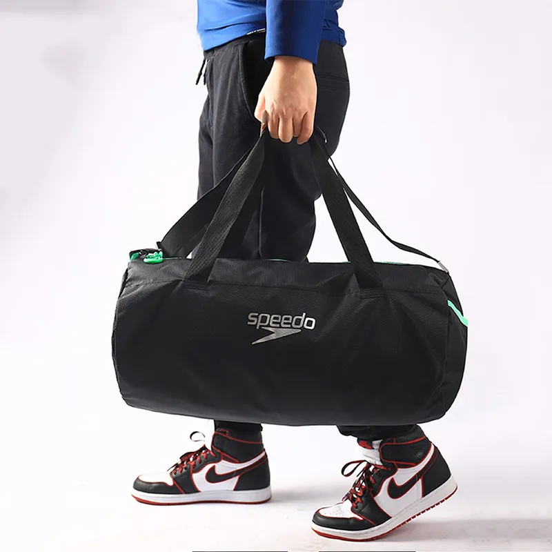 Speedo Polyester Swim Bag Unisex Black & Neon Green-4