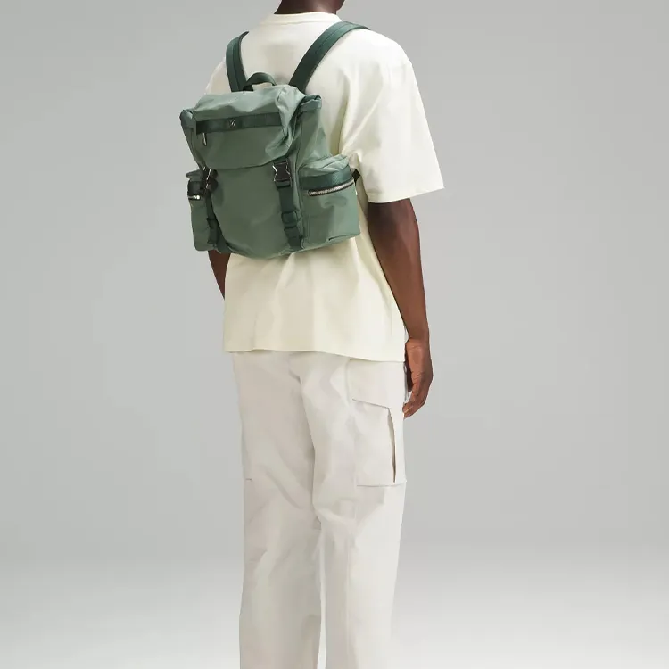 Lululemon Recycled Polyester Backpack Mini Unisex Gray Eucalyptus Color > Green-5