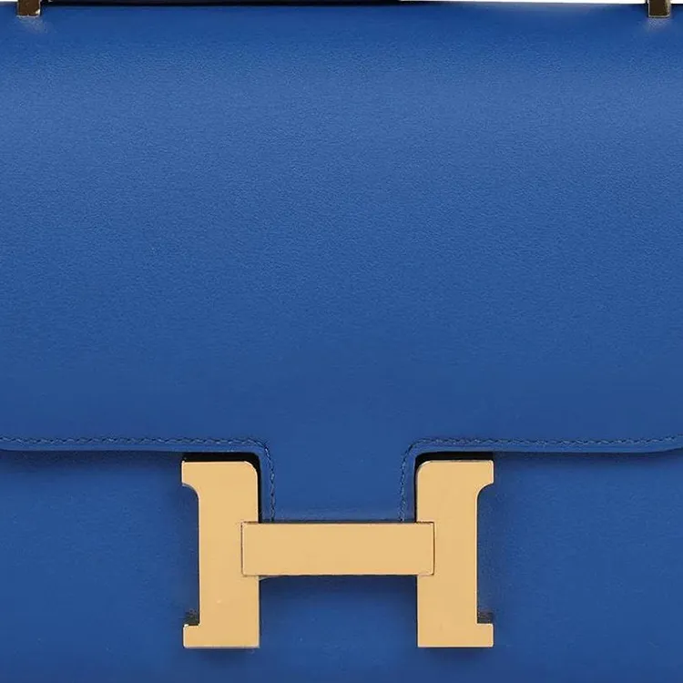 HERMES Constance Sheepskin Crossbody Bags Mini Women's 71 Bleu France French Blue-1