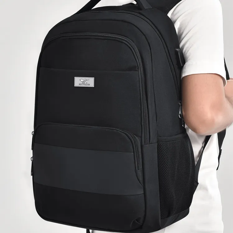 SEPTWOLVES Oxford Backpack Laptop Bags Regular Men's Black-4
