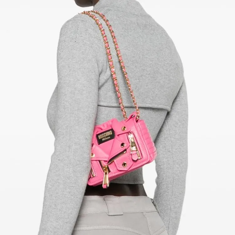 MOSCHINO Zipped Design Shoulder Bag-3
