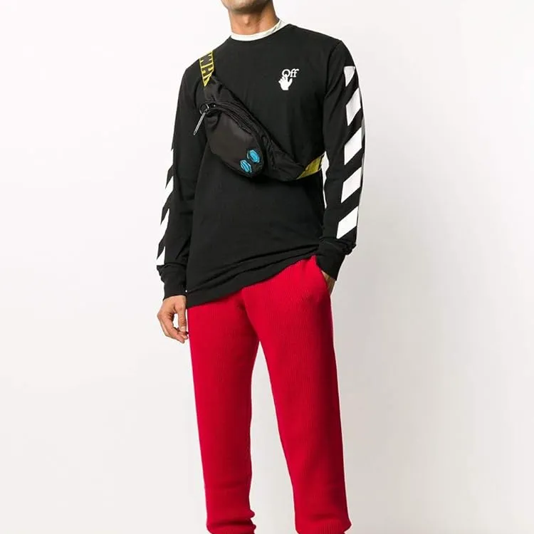 OFF-WHITE Nylon Fanny Pack Men's Black-4