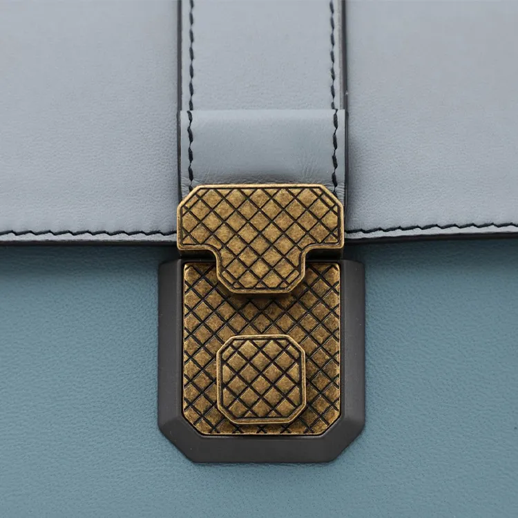 Bottega Veneta Calfskin One Shoulder Handbag Women's Light Blue-4