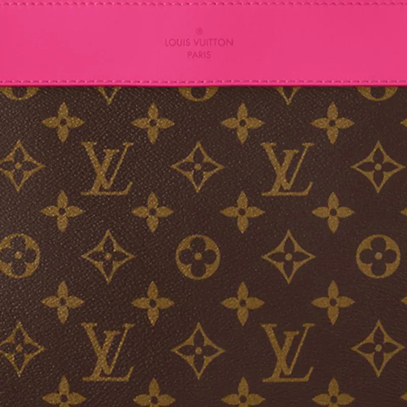 LOUIS VUITTON Pochette Voyage Coated Canvas Toiletry Bags Clutches Unisex Brown & Purple-4