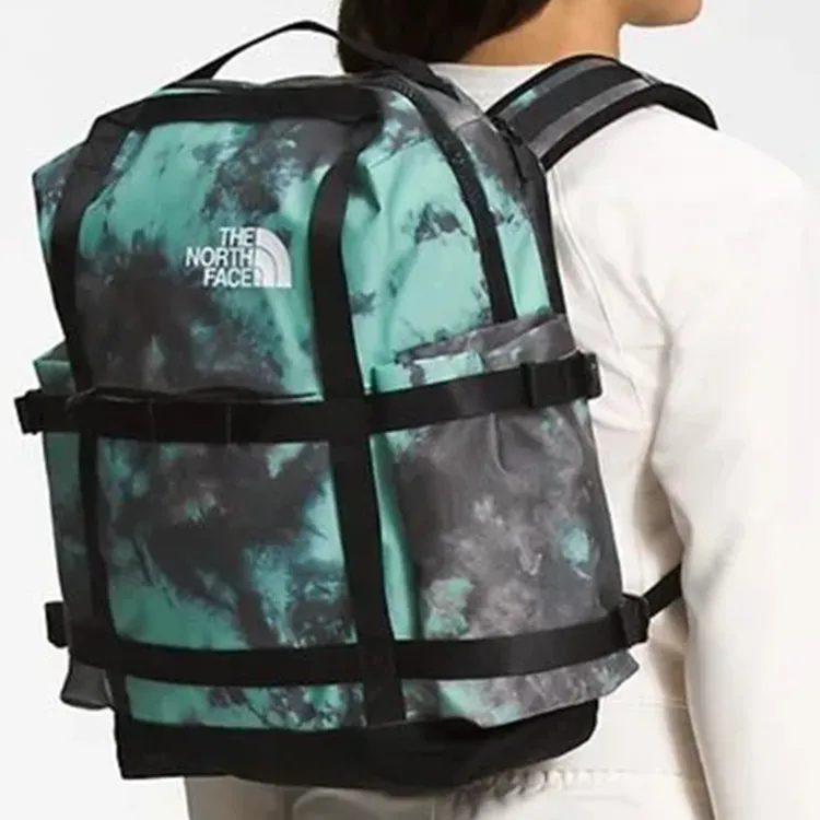 THE NORTH FACE Recycled Polyester Backpack Regular Unisex Mustard Ice-Dyed Black-7