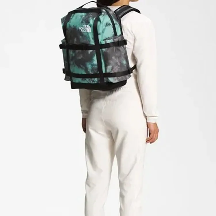 THE NORTH FACE Recycled Polyester Backpack Regular Unisex Mustard Ice-Dyed Black-6