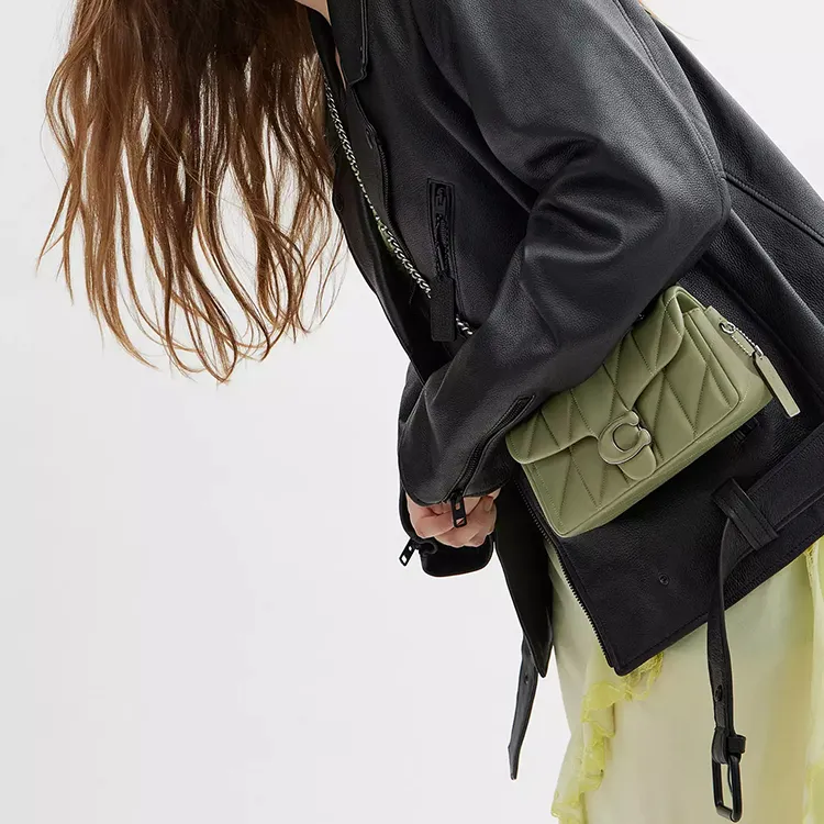COACH Tabby Nappa Leather Wine God Bag Handbag Shoulder Bag Small Size Women's Moss Green-5