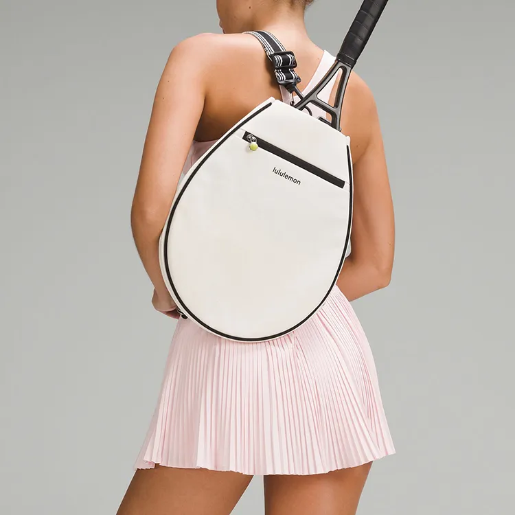 Lululemon Canvas Bag Tennis Bag Handbag Unisex Black White-5