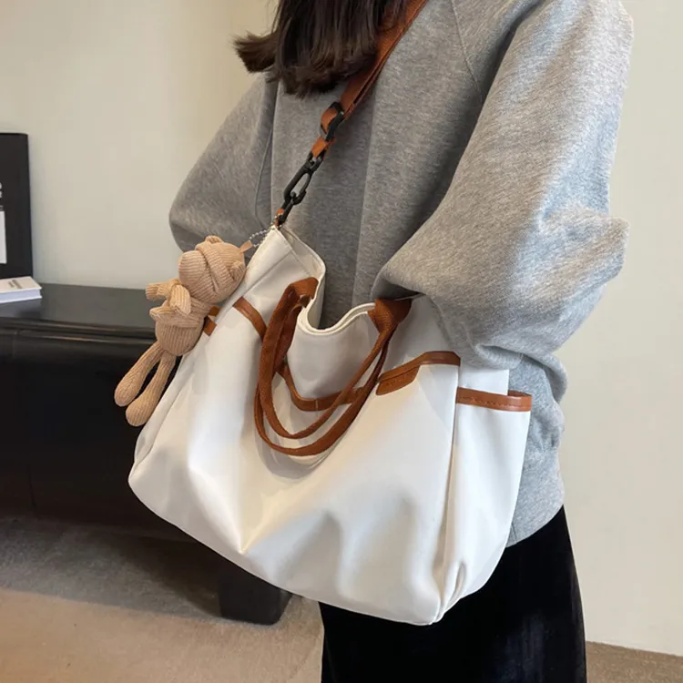 Duoluplo Doron Paul Oxford One Shoulder Handbag Women's Black/Ecru/Coffee/Khaki-4