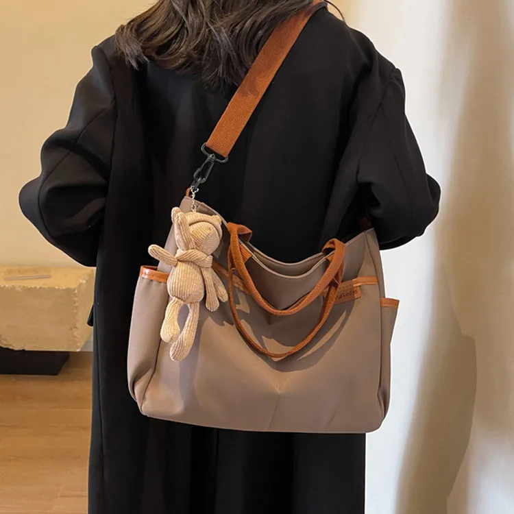 Duoluplo Doron Paul Oxford One Shoulder Handbag Women's Black/Ecru/Coffee/Khaki-8