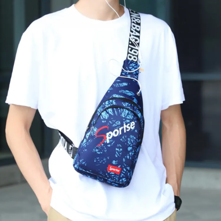 Aini Rabbit Oxford Waterdrop Shaped Bag Sling Bag Large Size Unisex Blue/Red/Green/Gray-5