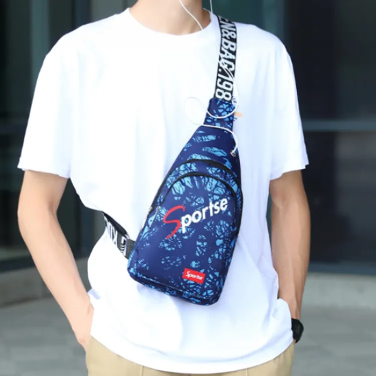 Aini Rabbit Oxford Waterdrop Shaped Bag Sling Bag Large Size Unisex Blue/Red/Green/Gray-16