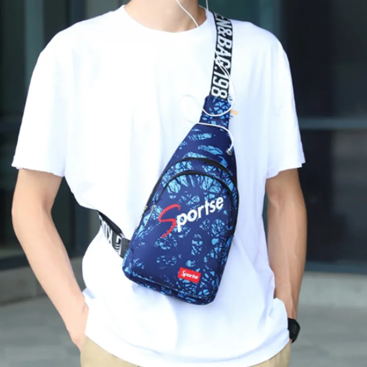 Aini Rabbit Oxford Waterdrop Shaped Bag Sling Bag Large Size Unisex Blue/Red/Green/Gray-1