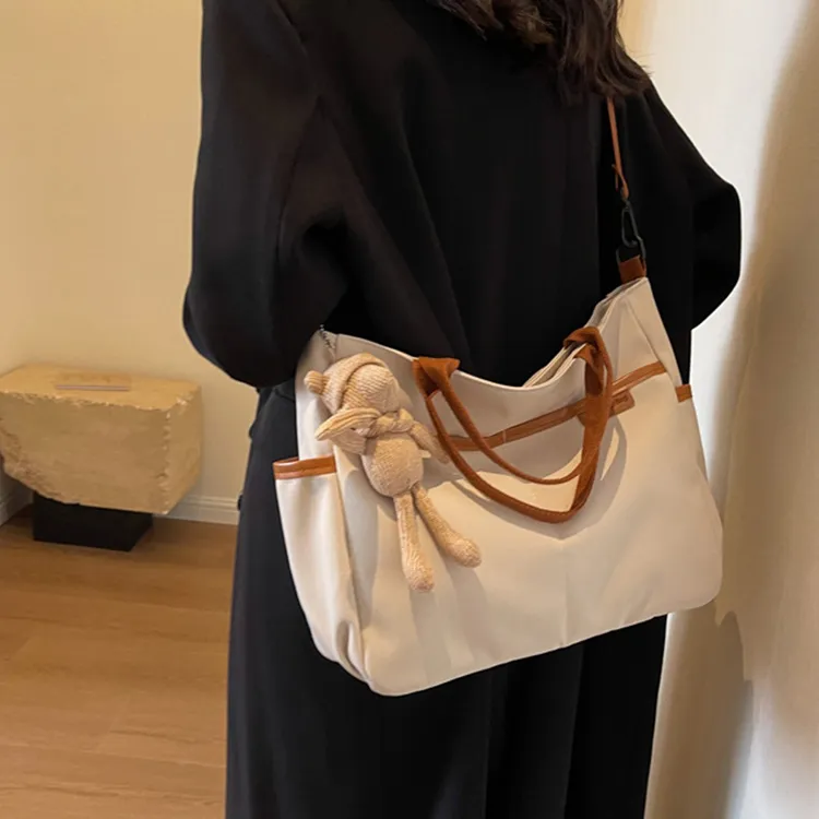 Duoluplo Doron Paul Oxford One Shoulder Handbag Women's Black/Ecru/Coffee/Khaki-10