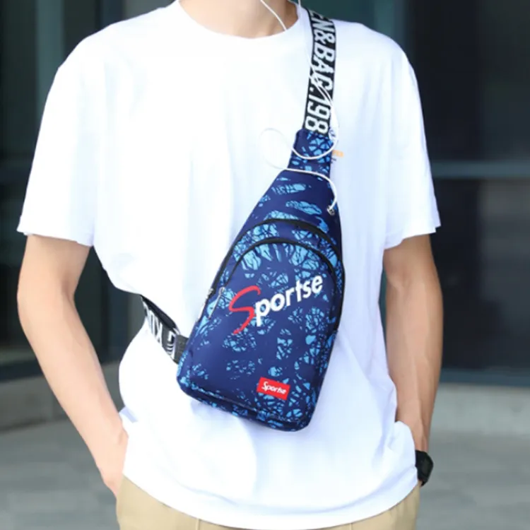 Aini Rabbit Oxford Waterdrop Shaped Bag Sling Bag Large Size Unisex Blue/Red/Green/Gray-10