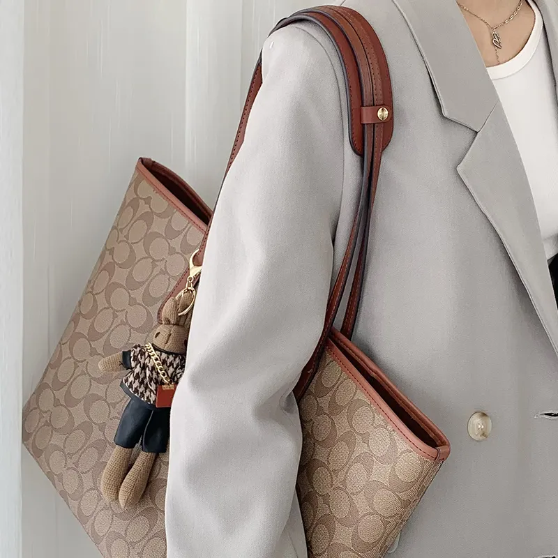 Lan Bao Fan Bag Inserts [Zip Tote 30]Beige Shoulder Pads+Beige Liner-2