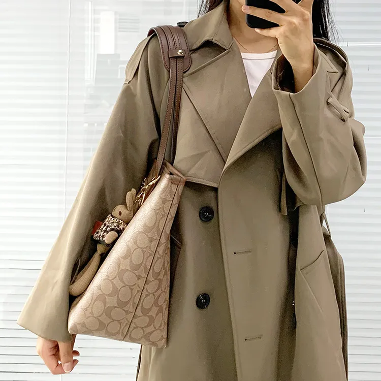 Lan Bao Fan Bag Inserts [Zip Tote 30]Beige Shoulder Pads+Beige Liner-4