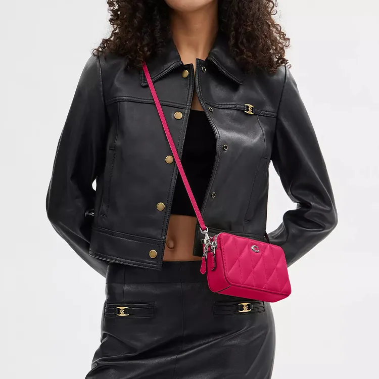 COACH Kira Nappa Leather Shoulder Bag Crossbody Bag Small Size Women's Dragon Fruit Red-4