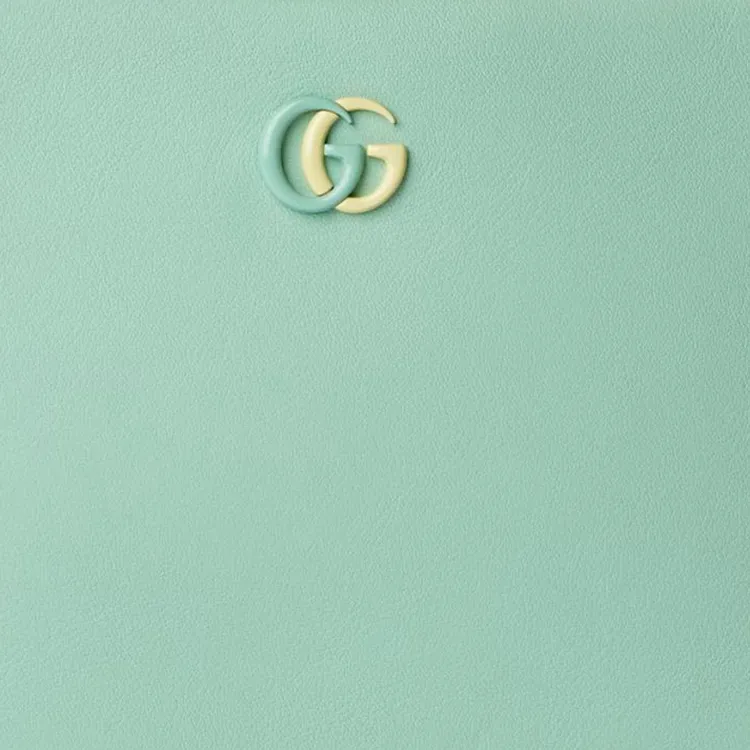 GUCCI GG Marmont Leather Crossbody Bag, Shoulder Bag Extra Mini Women's Light Green-7