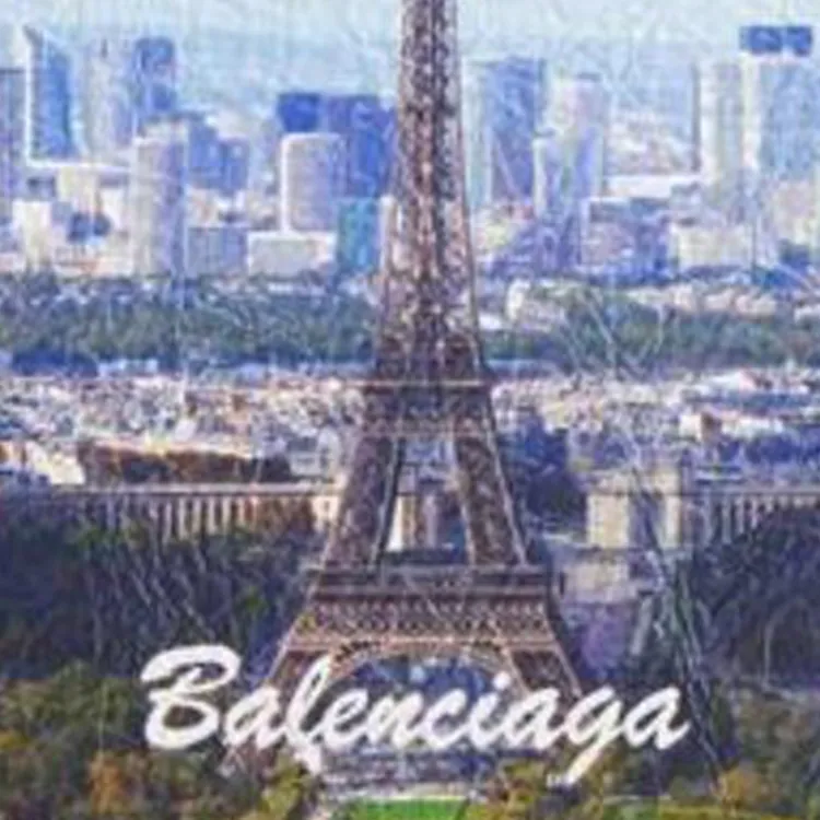 Balenciaga Cash Sheepskin Wallet Women's Blue & Multicolor-3