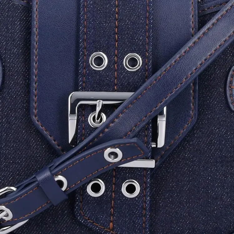 GANNI Small Bucky Denim Crossbody Bag-4