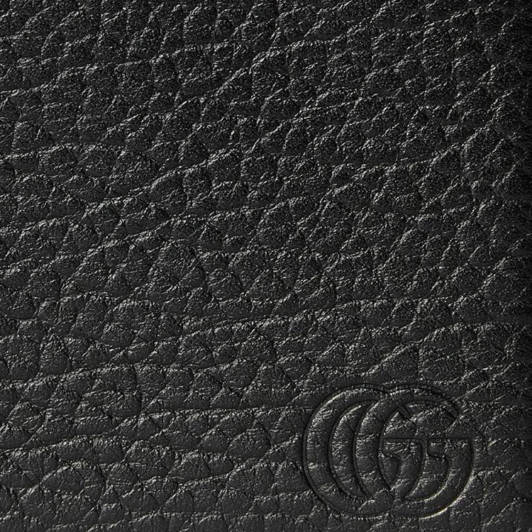 GUCCI Grain Leather Wallet Men's Black-5