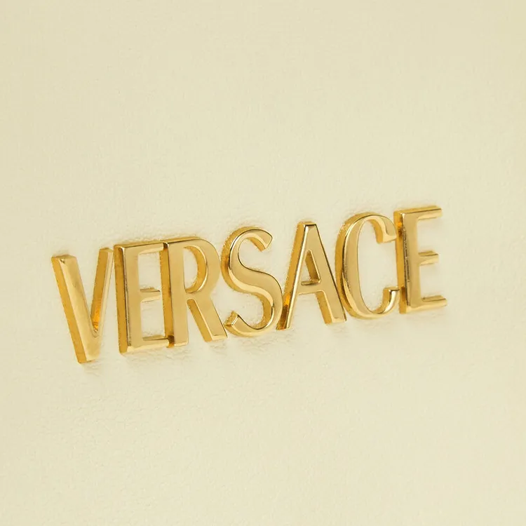 VERSACE Tag Lambskin Bowling Bag Shoulder Bag Women's Yellow-4