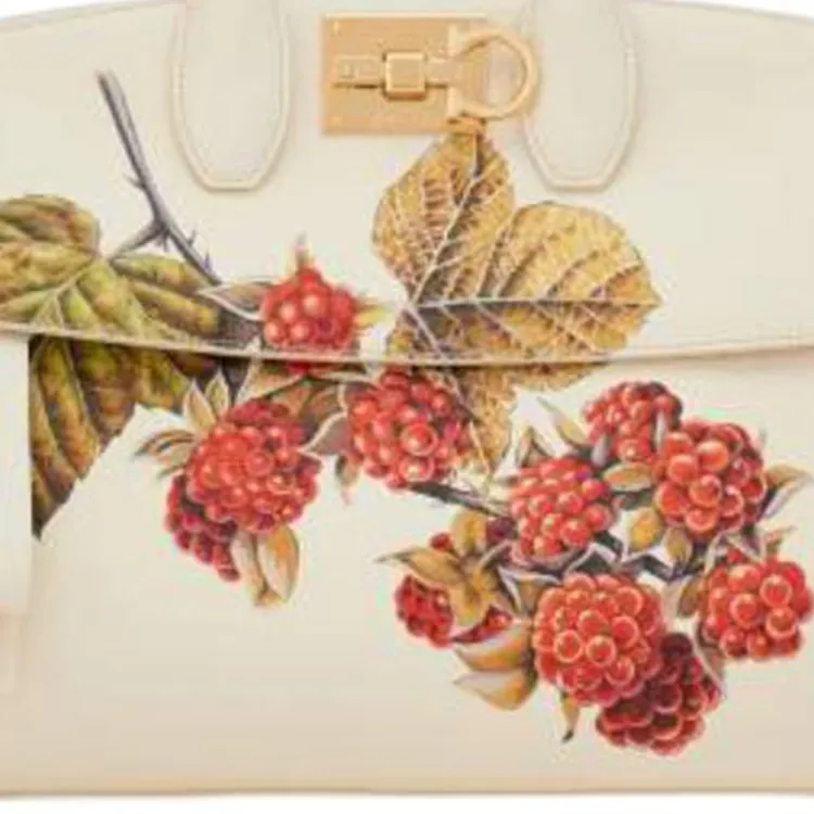 FERRAGAMO Studio Calfskin One Shoulder Handbag Medium Size Women's Ecru-1