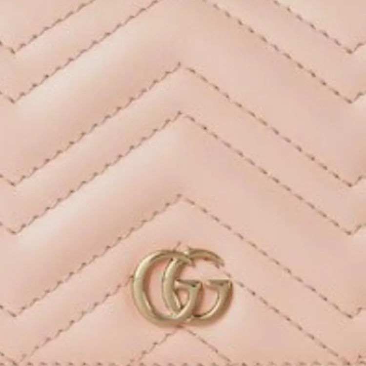 GUCCI GG Marmont Leather Wallet Women's Bright Pink-6