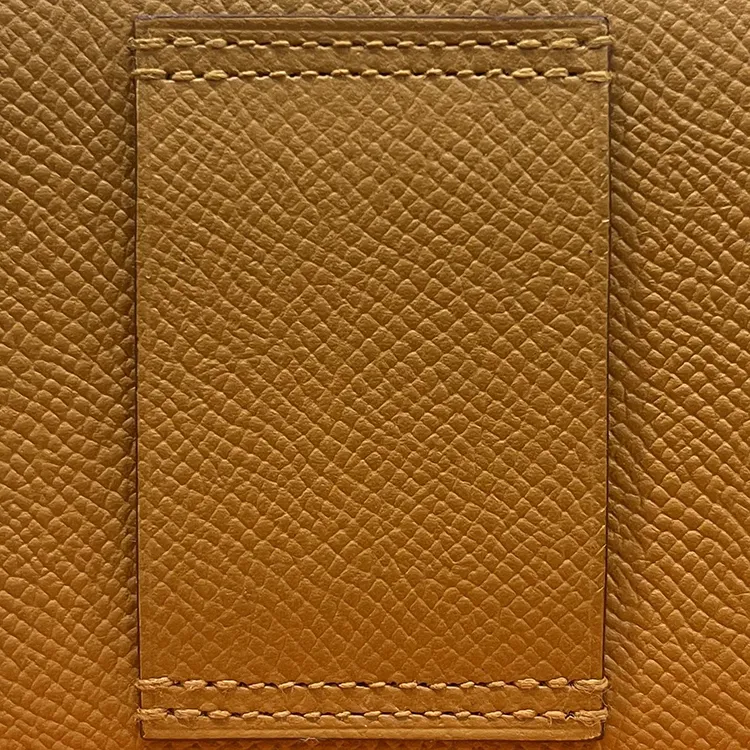 HERMES Constance Slim Epsom Calfskin Wallet Coin Purse Fanny Pack Women's Sesame Color With Lemon-4