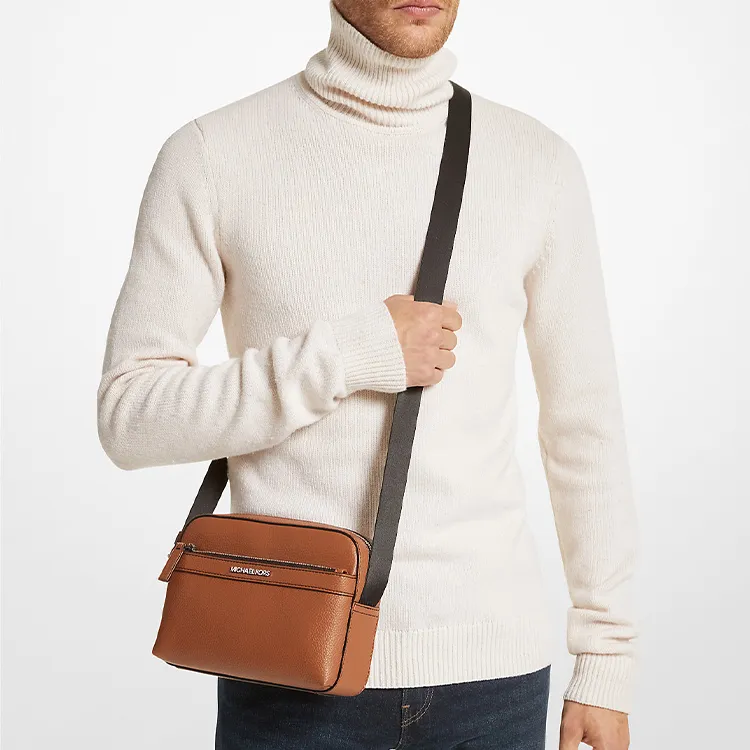 MICHAEL KORS Artificial Leather With Cow Leather Camera Bag, Shoulder Bag, Crossbody Bag Men's Leather Brown-7
