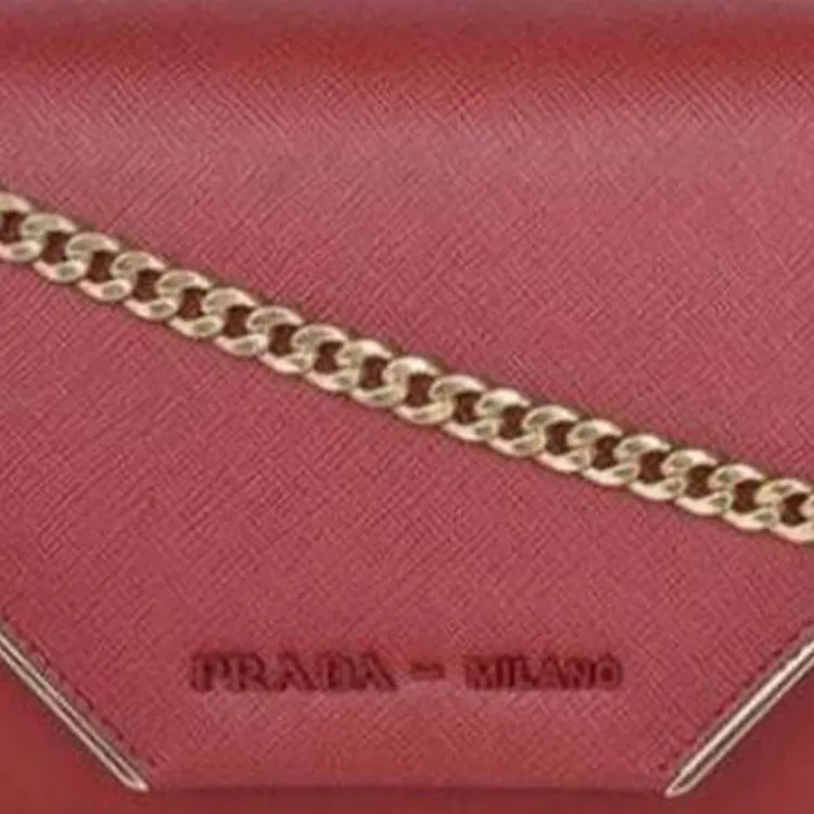 PRADA Leather Crossbody Bag, Shoulder Bag Women's Dark Red-3