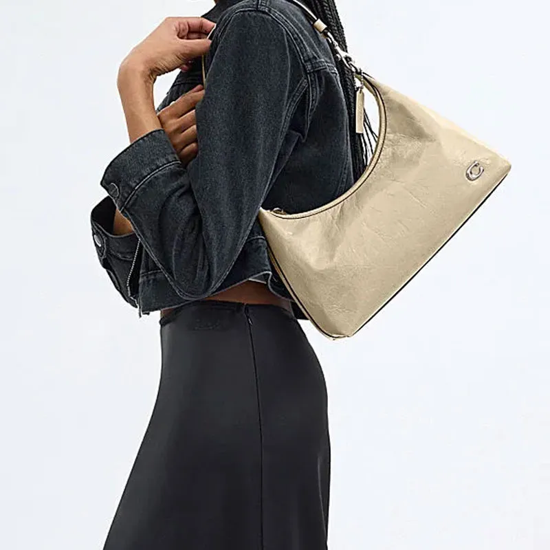 COACH Juliet Cow Leather Portable Crossbody Bag, Shoulder Bag Tubas Women's Ivory-6