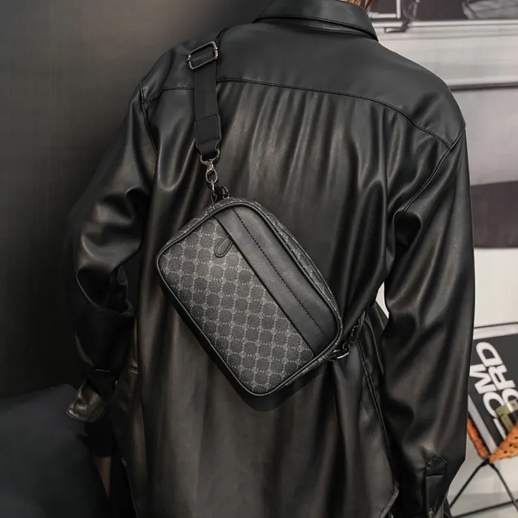 CARTELO Polyester With PVC Crossbody Bag Shoulder Bag Unisex Pattern Black-3