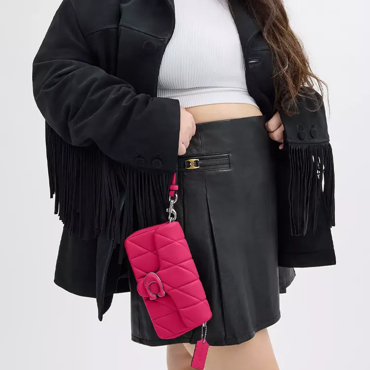 COACH Tabby Nappa Leather Crossbody Bag Shoulder Bag Women's Dragon Fruit-6